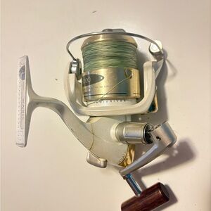 SHIMANO STRADIC 6000FG SPINNING FISHING REEL White/Gold/Wood